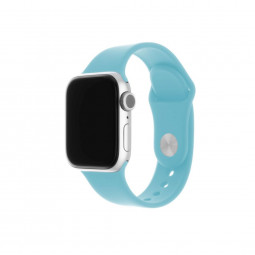 FIXED Silicone Strap Set for Apple Watch 42/44/45 mm, turquoise