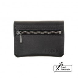 FIXED Tripple Wallet made of genuine cowhide, black