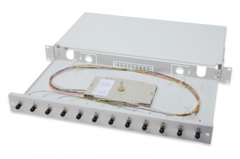 Digitus FO splice box, 1U, equipped, 24x SC DX, OM4