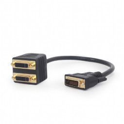 Gembird A-DVI-2DVI-01 Passive DVI-D (Dual Link) male to dual DVI-I (Dual Link) female splitter cable 0,3m black