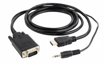 Gembird A-HDMI-VGA-03-10 HDMI to VGA and audio adapter cable single port 3m Black