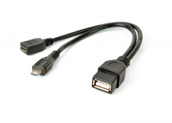 Gembird A-OTG-AFBM-04 USB OTG AF + Micro BF to Micro BM cable 0,15m Black