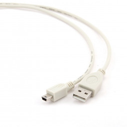 Gembird CC-USB2-AM5P-3 miniUSB cable 1m White