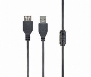 Gembird CCF-USB2-AMAF-15 USB-A 2.0 cable with ferrite core 4,5m Black