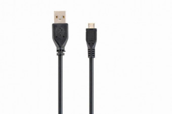Gembird CCP-MUSB2-AMBM-6 micro USB cable 2.0 AM-MBM5P 1,8m Black