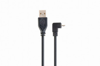 Gembird CCP-MUSB2-AMBM90-6 micro USB cable 2.0 AM-MBM5P angled 90 1,8m Black