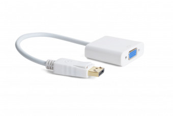 Gembird DisplayPort to VGA M/F adapter 0,2m White