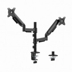 Gembird MA-DA2P-02 Adjustable desk 2-display mounting arm 17”-32” Black