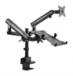 Gembird MA-DA3-02 Desk mounted adjustable monitor arm with notebook tray (full-motion) 17