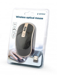 Gembird MUSW-4B-06-BG Wireless optical mouse Black/Gold