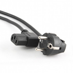Gembird PC-186A-VDE Power cord (right angled C13) VDE approved 1,8m Black