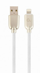 Gembird Premium rubber 8-pin charging and data cable 2m White