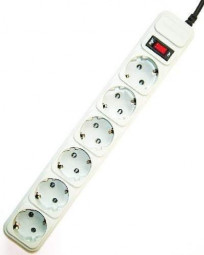 Gembird Surge protector 6 sockets 3m White
