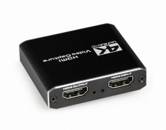 Gembird USB HDMI Grabber 4K4 pass-through HDMI Black