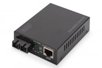 Digitus Gigabit Ethernet PoE+ Media Converter, Singlemode