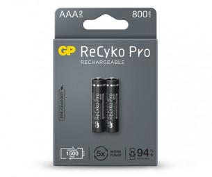 GP ReCyko Pro 800mAh AAA Ni-MH akkumulátor 2db/csomag