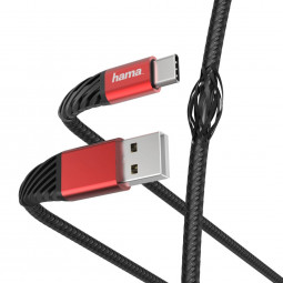 Hama EXTREME USB TYPE-C 1,5m Black/Red