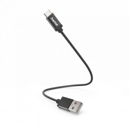 Hama FIC E3 USB Type-C töltő és adatkábel 0,2m Black