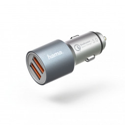Hama Qualcomm Quick Charge 3.0 Car Charger 2xUSB Metal