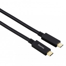 Hama USB-C USB 3.1 Gen 2 USB-C Plug – USB-C Plug 10 Gbit/s Cable 1m Black