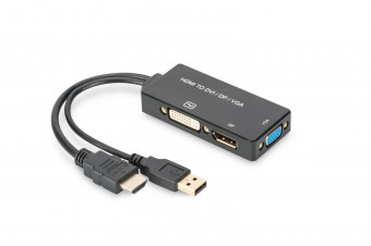 Assmann HDMI converter cable, HDMI - DP+DVI+VGA