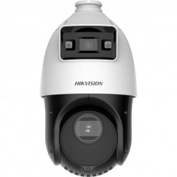 Hikvision TandemVu Smart link AcuSense ColorVu IP panoráma+PTZ kamera; 4 MP; 25x zoom; hang I/O; riasztás I/O