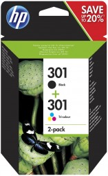 HP N9J72AE (301) Black + Color tintapatron