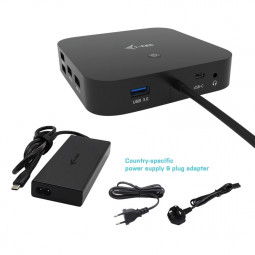 I-TEC USB-C HDMI DP Docking Station with Power Delivery 100 W + i-tec Universal Charger 100 W