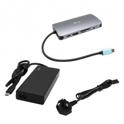 I-TEC USB-C Metal Nano Dock HDMI/VGA with LAN + Universal Charger 77 W