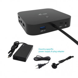 I-TECH USB-C Dual Display Docking Station with Power Delivery 65W + i-tec Universal Charger 77 W