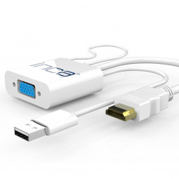 INCA IVTH-01 VGA to HDMI (+USB & AudioCable) White