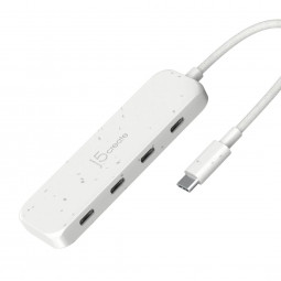j5create Eco-Friendly USB-C to 4-Port Type-C Gen 2 Hub Nature White
