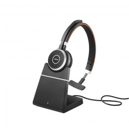 Jabra Evolve 65 SE UC Mono Bluetooth Headset + Charging Station Black