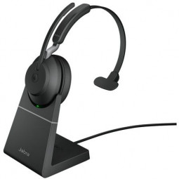 Jabra Evolve2 65 Mono MS Wireless Headset+Stand Black