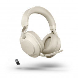 Jabra Evolve2 85 Link380a UC Stereo Bluetooth Headset + Charging Station Beige