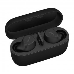 Jabra Evolve2 Buds UC Headset + Wireless Charging Pad Black