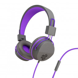 JLab JBuddies Studio On-Ear Folding Headset Graphite/Purple