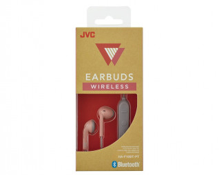 JVC HA-F19BT Retro Wireless Bluetooth Earbuds Pink