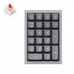 Keychron Q0 Mechanical Swappable RGB USB Gateron G Pro Red Numeric Keyboard Grey