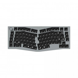 Keychron Q10 QMK Custom Mechanical Keyboard Barebone ISO Knob Silver Grey US