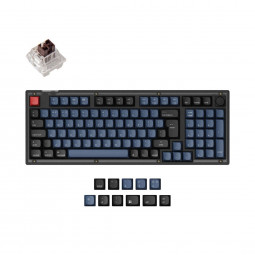 Keychron V5 RGB Fully Assembled Knob K Pro Brown Mechanical Hot Swap Keyboard Frosted Black UK