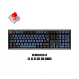Keychron V6 RGB Fully Assembled Knob K Pro Red Mechanical Hot Swap Keyboard Frosted Black UK