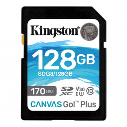 Kingston 128GB SDXC Canvas Go! Plus 170R C10 UHS-I U3 V30