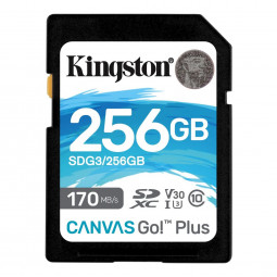 Kingston 256GB SDXC Canvas Go! Plus 170R C10 UHS-I U3 V30
