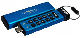 Kingston 256GB USB3.0 IronKey Keypad 200C Blue