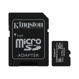 Kingston 32GB microSDHC Canvas Select Plus 100R A1 C10 Card + adapterrel