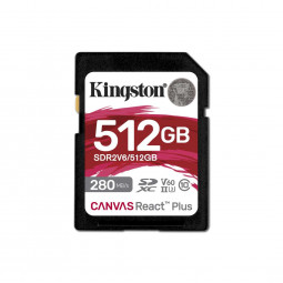 Kingston 512GB SDXC Canvas React Plus Class 10 UHS-II U3 V60