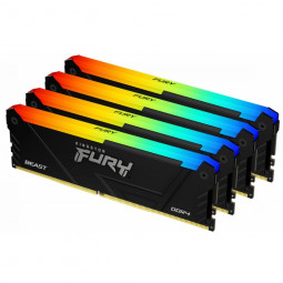 Kingston 64GB DDR4 2666MHz Kit(4x16GB) Fury Beast RGB Black