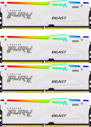 Kingston 64GB DDR5 5600MHz Kit(4x16GB) Fury Beast RGB White