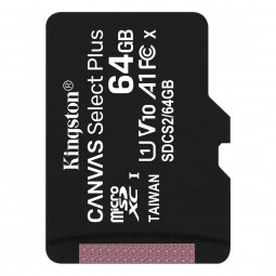 Kingston 64GB microSDXC Canvas Select Plus 100R A1 C10 Card adapter nélkül